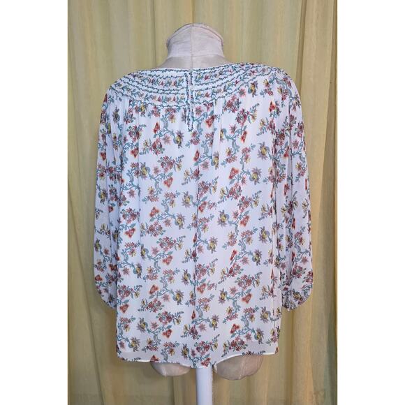 Max Studio Womens Top Boho Floral Size M - Picture 2 of 5